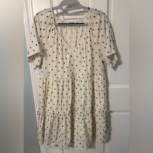 Madewell Cream Polka Dot Dress Medium